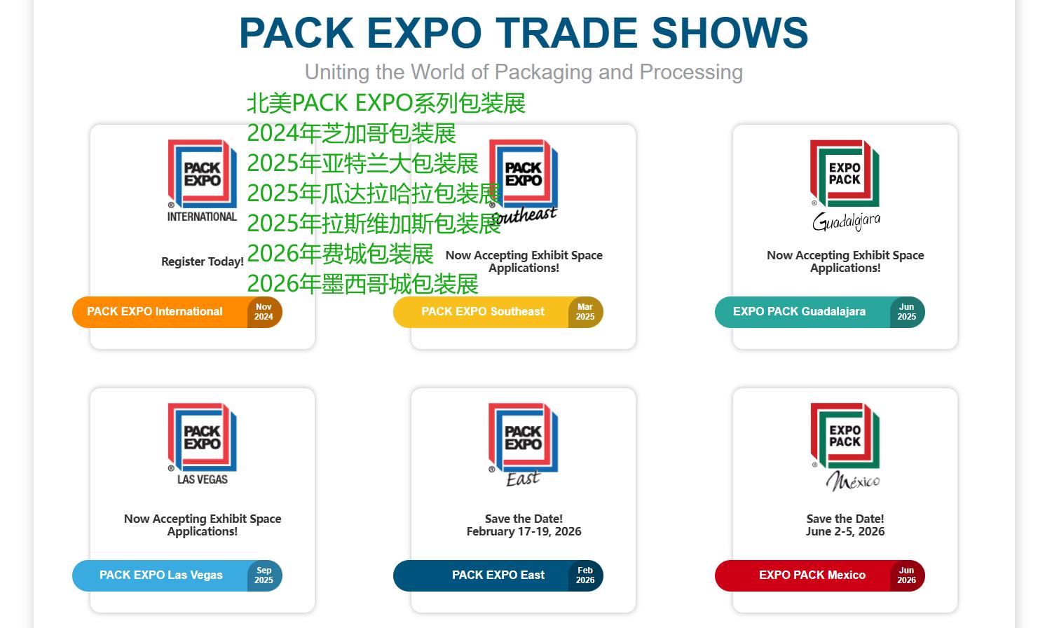 2025年美國包裝系列展